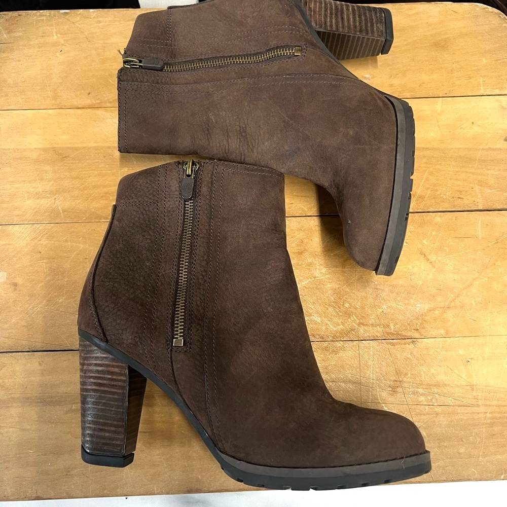 Timberland earth keeper brown boots ladies 8.5 stacked heel waterproof - Picture 7 of 10